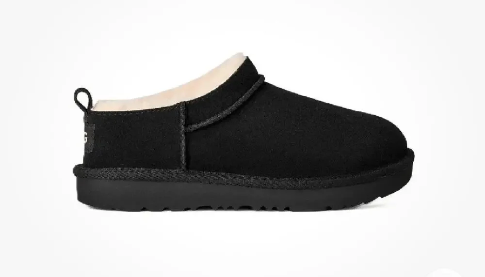 Kid's UGG Classic Micro Black (1174410K-BLK) Sz 5 youth new no box